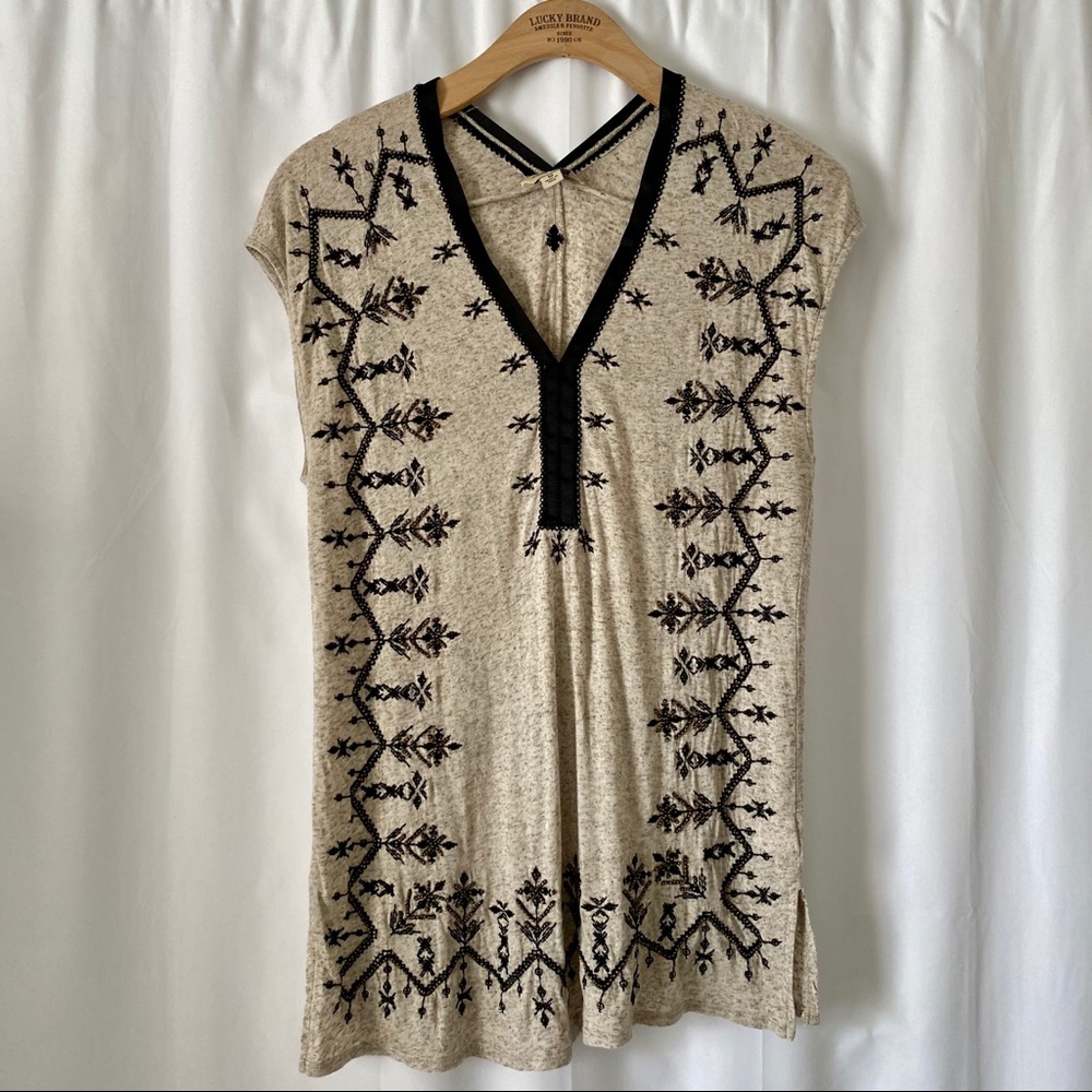 Lucky Brand Beige Sleeveless Top